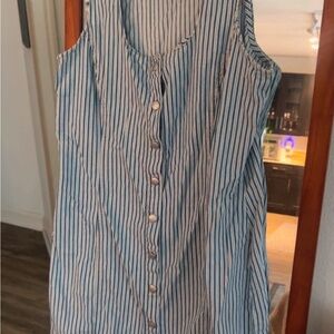 Wrangler Retro Blue and White Striped Shirt